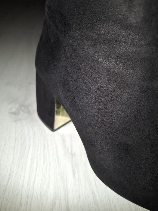 Botki stradivarius 38 czarne zamek obcas