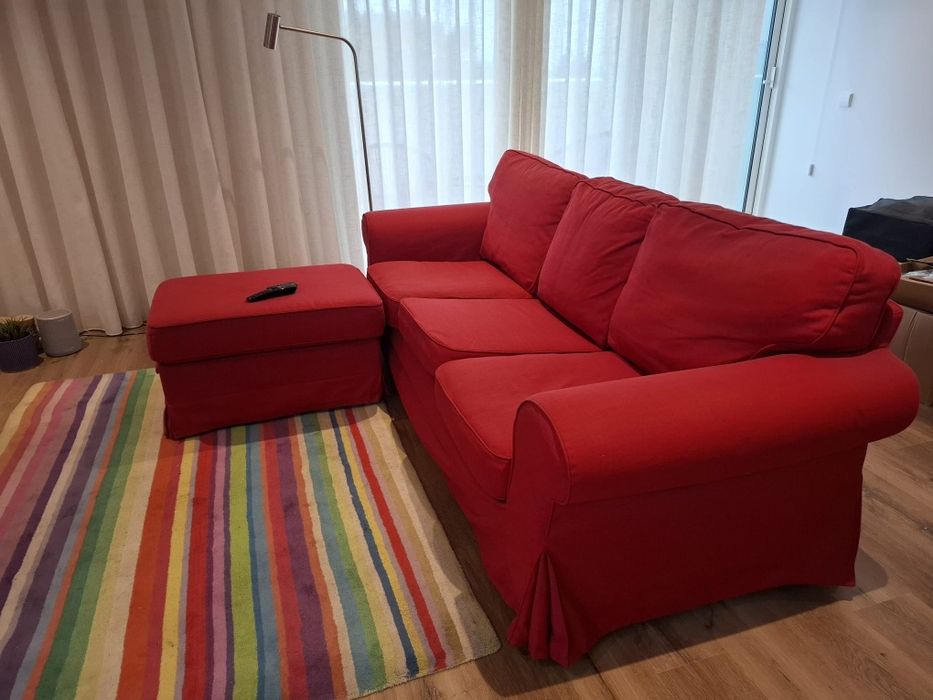 Sofá de 3 lugares com opção chaiselong
