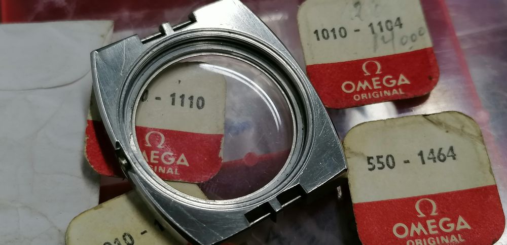 caixa aço relógio omega