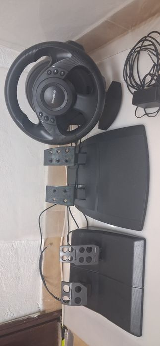 Microsoft Sidewinder Precision Racing Volante + 2 Jogos Pedais