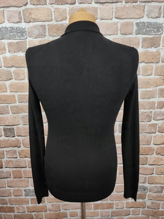 Boohoo sweter z kołnierzykiem czarny wiskoza r. Xs