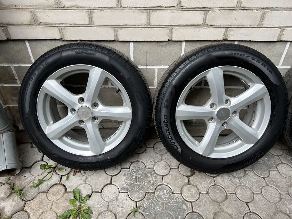 Диски Skoda  VW Seat 5*112 6.5JET50 Pirelli 205 55 R16