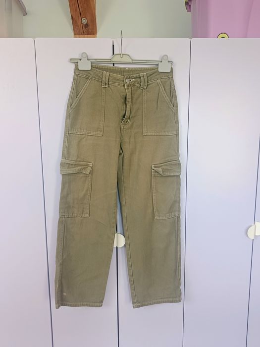 Śliczne bojówki w kolorze khaki SHEIN r. M