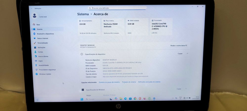 Portátil HP i7 gaming