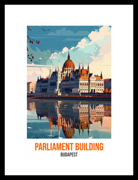 Plakat 21x29,7cm Parliament Building, Budapest