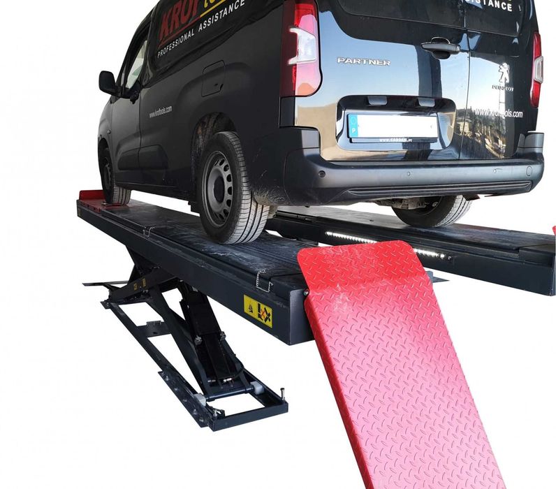 Elevador Auto Dupla Tesoura Baixo Perfil P/ Alinhamento C/LED 3,5T KROFTOOLS JL20
