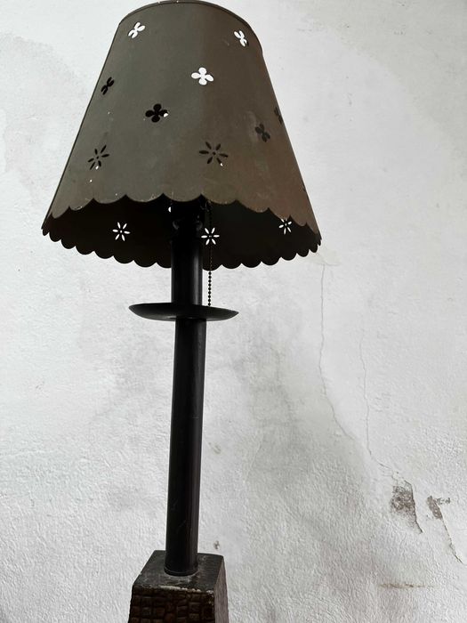 Candeeiro Ferro e Madeira