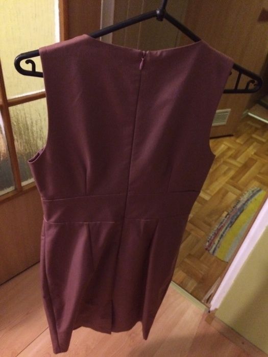 Sukienka/pudrowa/róż/styl/wizytowa/przyjęcie/mini/MIDI