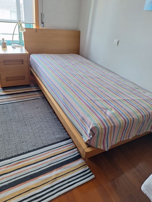 Cama Solteiro com Colchão Molaflex 90x190cm