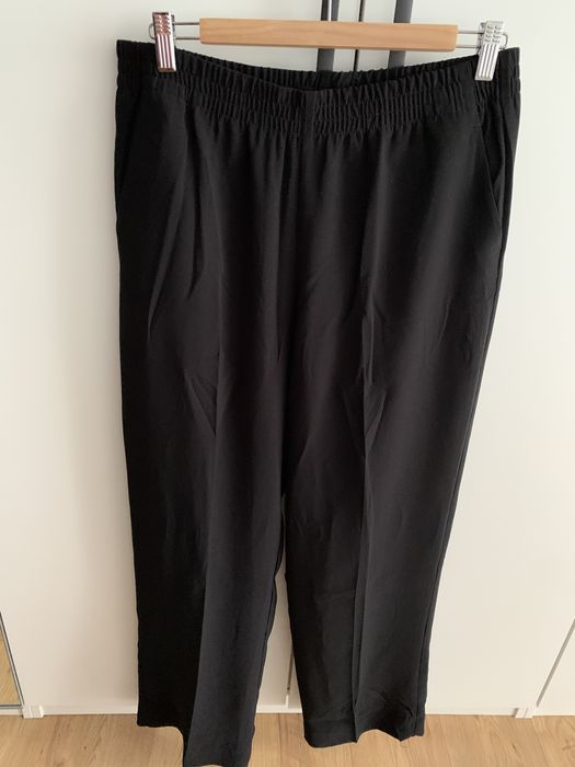 Nowe spodnie wide-leg lejące kant Mango 40