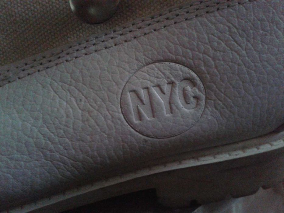 Super buty Trapery Skorzane NYC  Jesien Zima