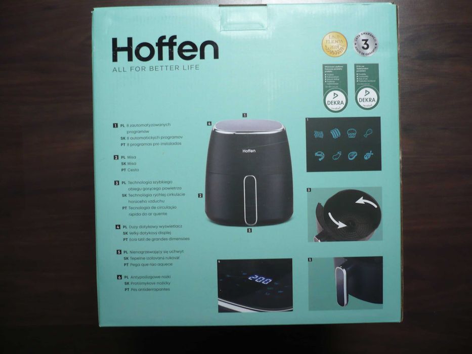 frytkownica air fryer kombiwar 5l 1550W Hoffen