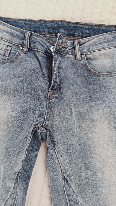 Moodo M 38 jeansy skinny przecierane średni stan