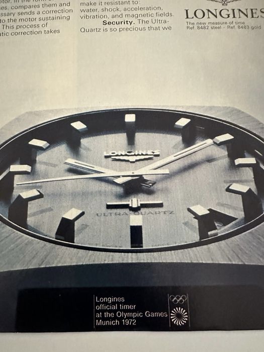 Anúncio Vintage Longines Ultra-Quartz - 1970s