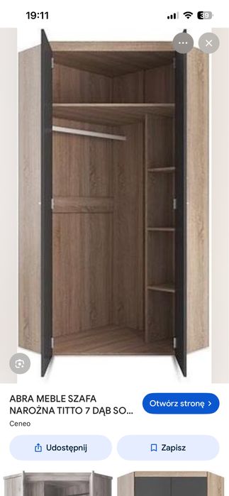 Szafa narozna i komoda Agata Meble