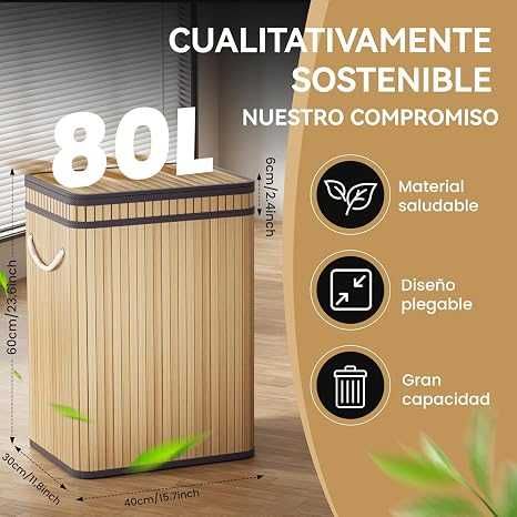 Caixote do lixo grande de 80 litros