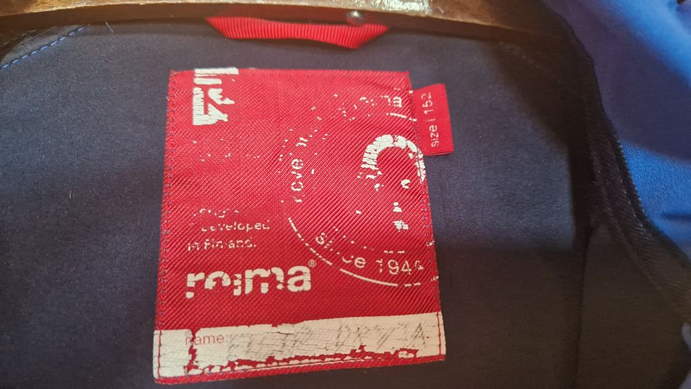 reima go softschell 152 błękitny