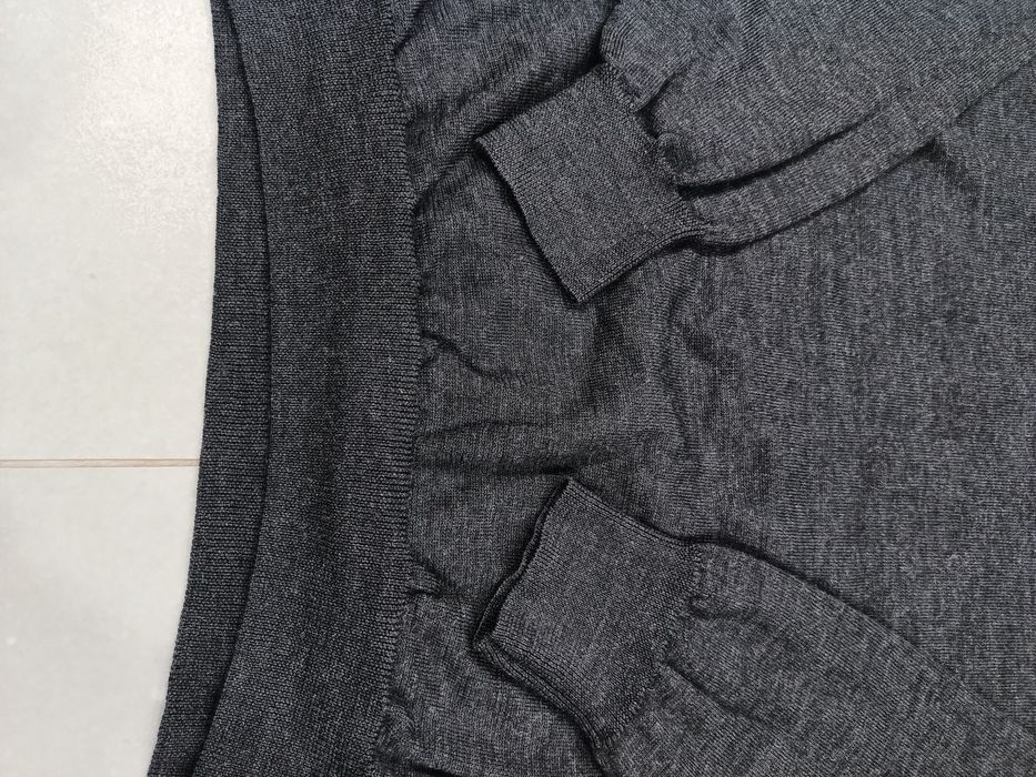 Sweter męski Selected 100% wełna merino v-neck roz. XL