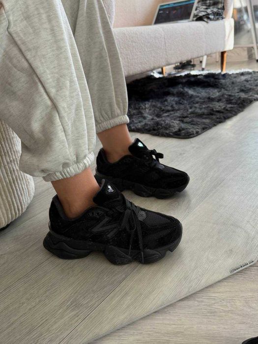 ТОП ПРОДАЖ!New Balance 9060 Triple Black 36 37 38 39 40 41 42 43 44 45