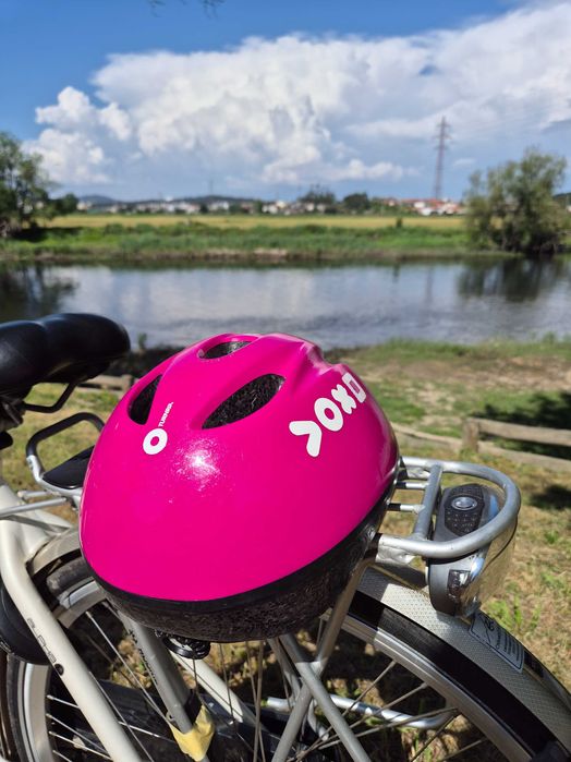 Capacete criança cor de rosa, 52-56 cm