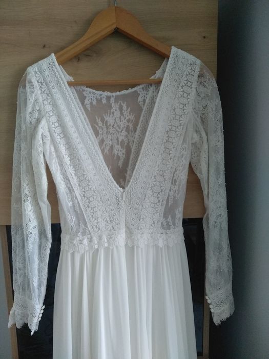 Suknia ślubna boho rustykalna