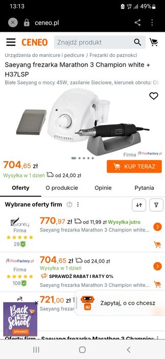 Profesjonalna frezarka  maraton z akcesoriami