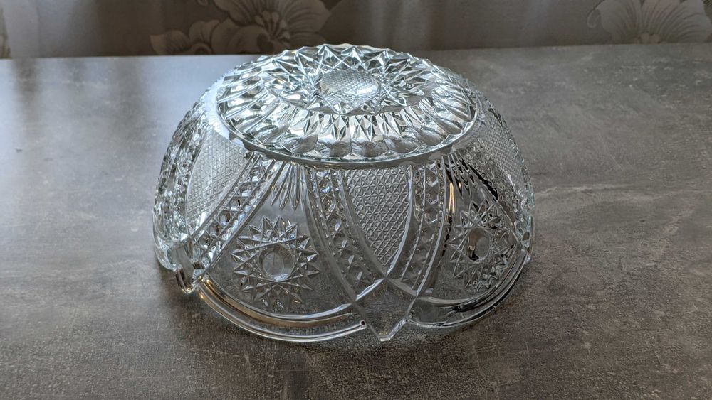 Большая салатница из хрусталя (Bohemia) Велика салатниця із кришталю