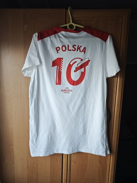 Koszulka męska  UEFA Euro 2016 biało-czerwona rozmiar M