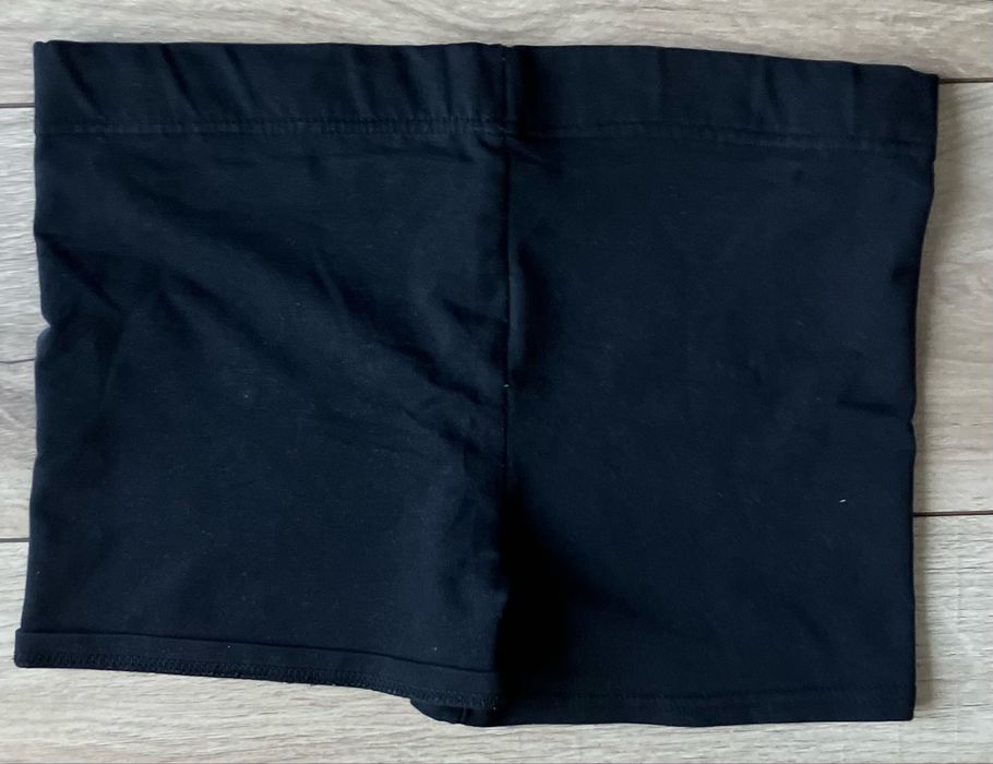 Czarne, sportowe stylowe spodenki/getry PIK S/158 cm poliester/elastan
