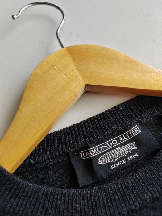 Wełniany sweter 38 Woolmark sweter z wełny basic