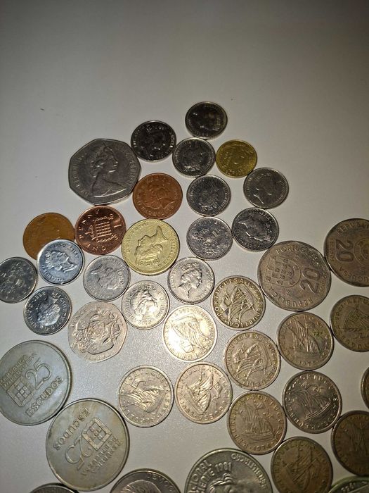 Coleção 148 moedas EUA/Inglaterra/Canada,/Austrália/França/Portugal