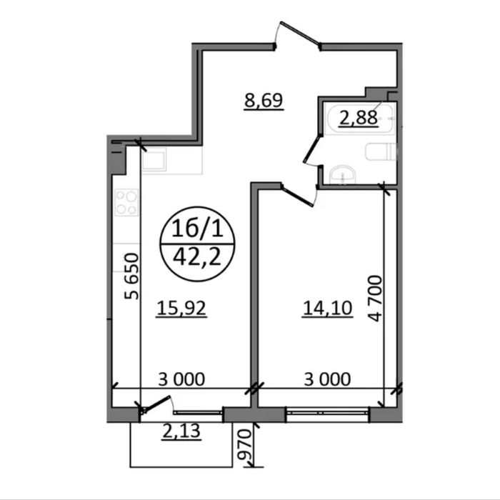 Продаж 1к квартири в ЖК Парксайд, 3  будинок