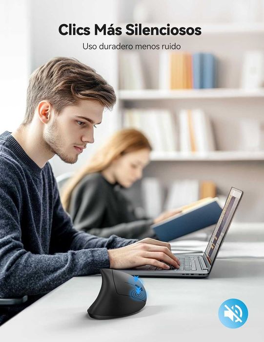 Rato ergonómico Bluetooth recarregável - Novo