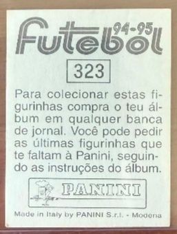Cromo do antigo jogador Luís Figo época  94/95