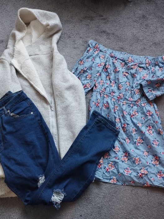 Zestaw ubrań damskich paka ciuchów L/XL