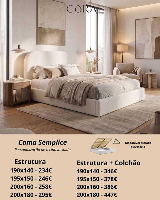 Camas Novas Estofadas