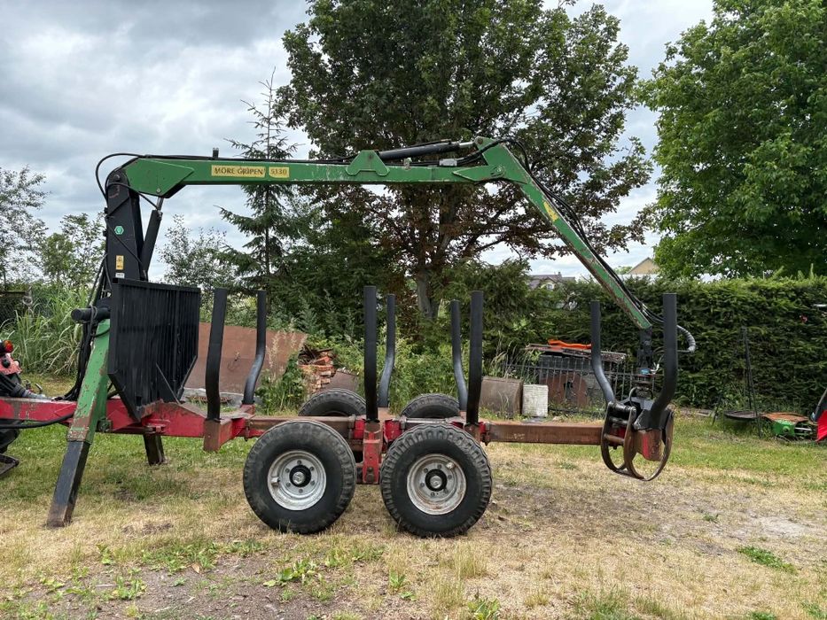 Przyczepa leśna z HDS 7.5 ton