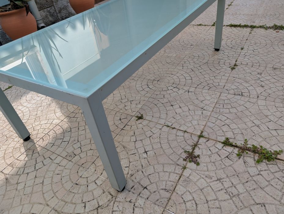 Mesa em vidro temperado centro de sala