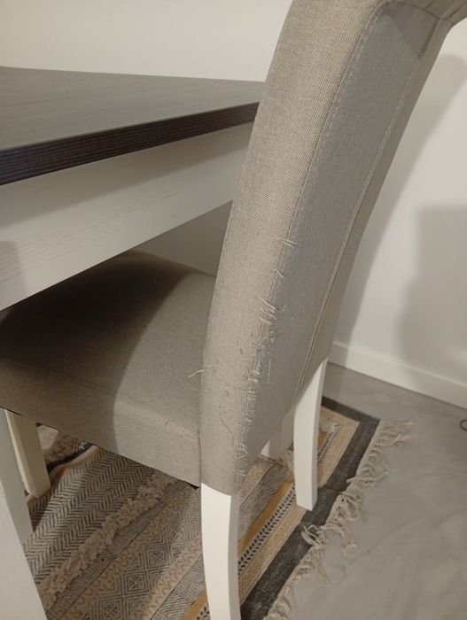 Mesa extensível com 6 cadeiras