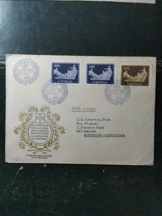 1954 FDC 150° Aniversário Fundação Secretaria Estado Negócios Fazenda