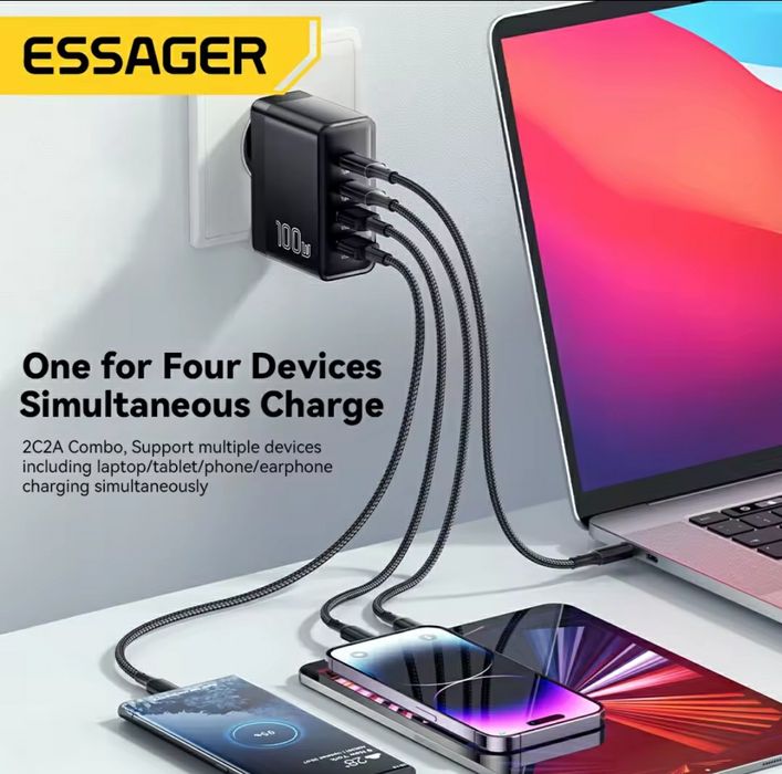 Зарядний пристрій Essager Grace 100W