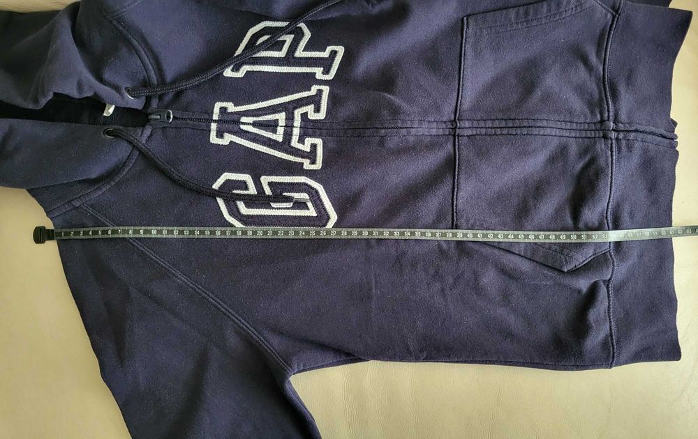 GAP bluza dresowa dla dziewczynki granatowa rozpinana z kapturem 36/38