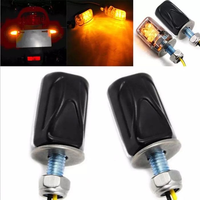 Par de piscas LED retangulares minimalistas moto