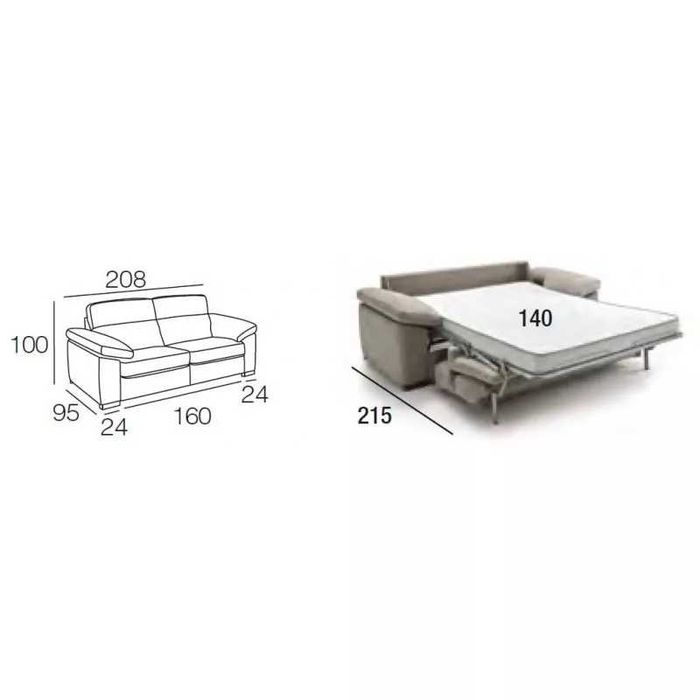 Sofá Cama Lotus (CAMA NOVA) Sistema Italiano - Impermeabilizado