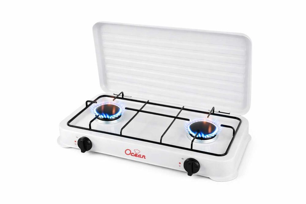 Kuchenka nastawna przenośna kempingowa turystyczna dwupalnikowa gazowa