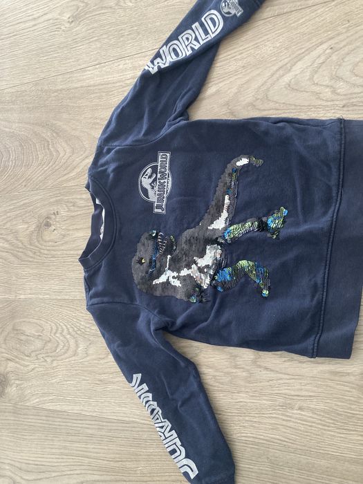 bluza z cekinowym dinozaurem hm rozm. 104