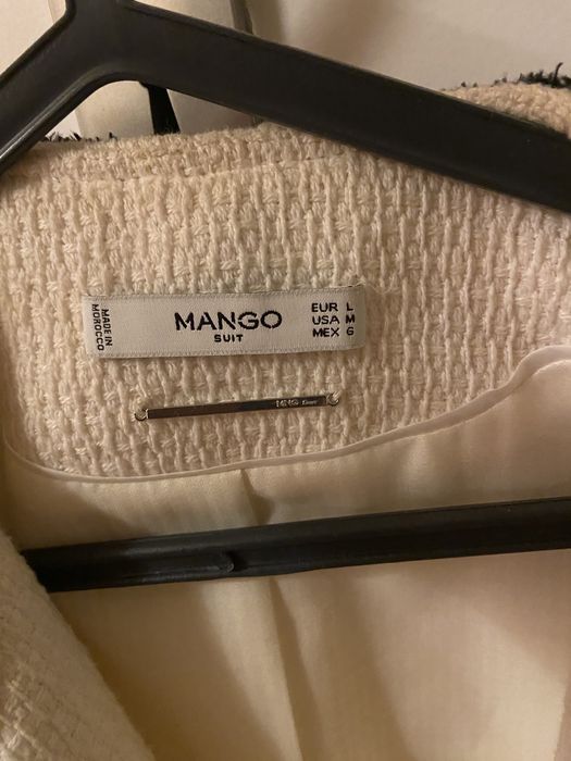 Casaco Mango como novo (branco pérola)