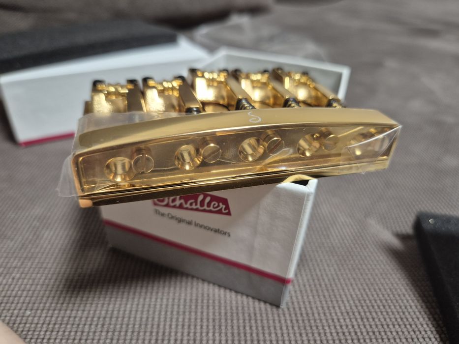 Schaller High Mass 5 String Bass BRIDGE  Rollers Badass Gold бридж бас