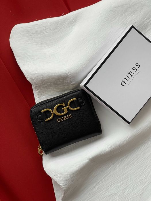 Кошелек женский Guess Dagan 4G logo мини Гесс черный с коробкой