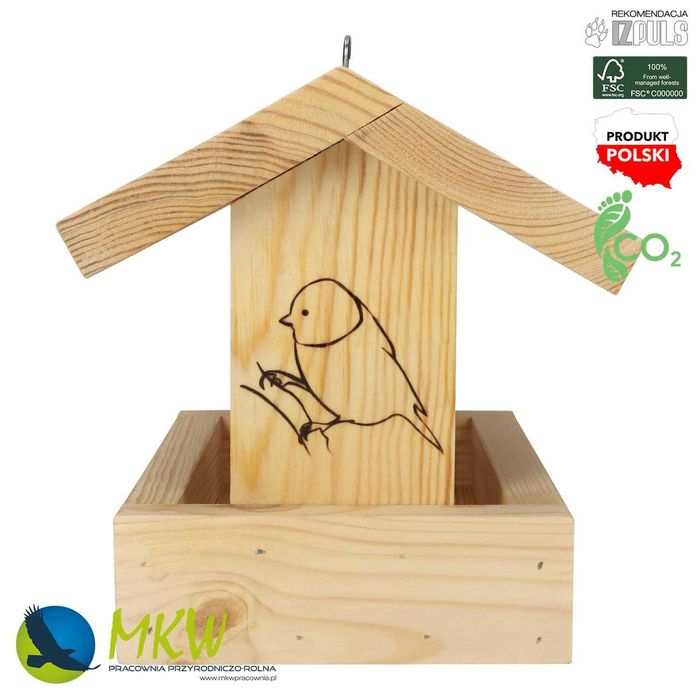 Comedouro educativo Faça Você Mesmo modelo DREWNIANY ECO DIY MKW